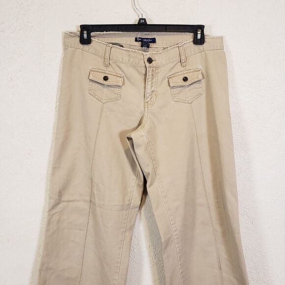 Y2K Abercrombie & Fitch Low Rise Flared Khaki Cargo Pants Women’s Size 12 - Picture 4 of 10